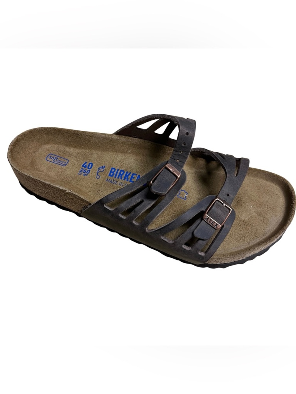Birkenstock Women’s Sandals Granada Oiled Leather Soft Footbed Size 9 US - Picture 2 of 11